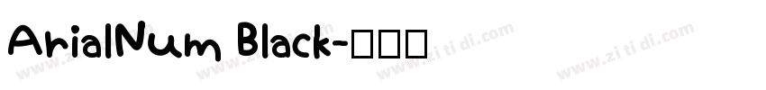 ArialNum Black字体转换